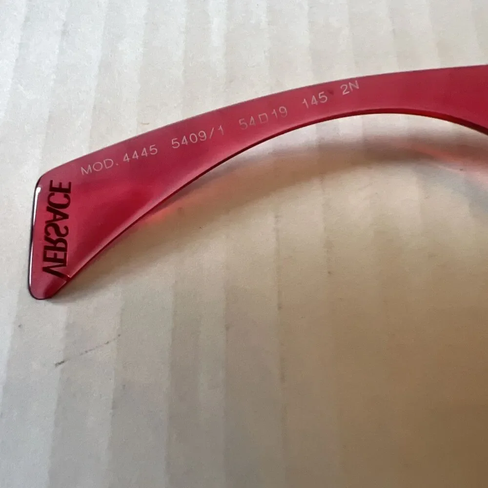 Versace VE4445 5409/1 Transparent Red Gray Sunglasses  NWT